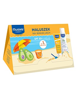Mustela Sun Maluszek na Wakacjach Zestaw: Mleczko SPF 50+ + Żel do mycia