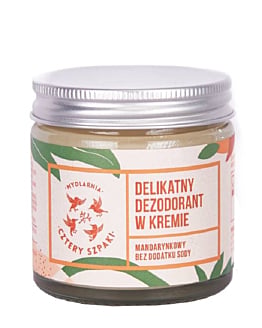 Mydlarnia Cztery Szpaki Delikatny dezodorant w kremie, Mandarynkowy