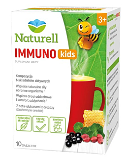 Naturell Immuno Kids 3+ Wsparcie odporności dla dzieci od 3. roku życia, Saszetki