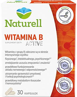 Naturell Witamina B Active, Kompleks witamin z grupy B, Kapsułki
