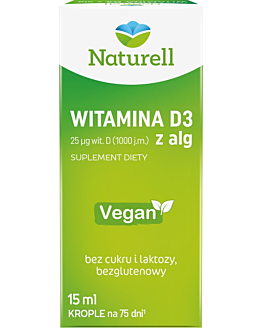 Naturell Witamina D3 z Alg 1000 j.m., Krople
