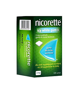 Nicorette Icy White Gum Guma do żucia lecznicza 2 mg, 105 szt.