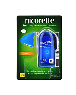 Nicorette Fruit 4 mg Tabletki do ssania, 20 szt.