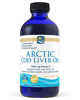 Nordic Naturals Arctic Cod Liver Oil, Olej z dzikiego dorsza arktycznego, Smak naturalny, Płyn