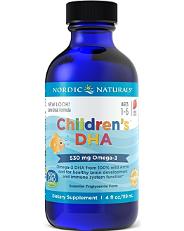 Nordic Naturals Children's DHA 530mg Strawberry, Płyn z kwasmi Omega-3 dla dzieci, Smak truskawkowy
