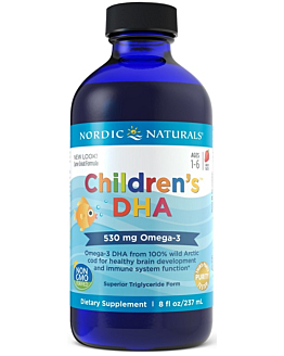 Nordic Naturals Children's DHA 530mg Strawberry, Płyn z kwasmi Omega-3 dla dzieci, Smak truskawkowy