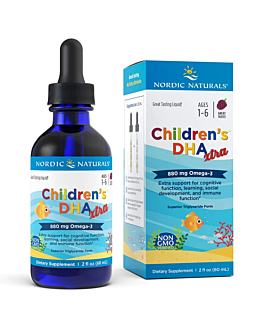 Nordic Naturals Children's DHA Xtra 880mg Berry Punch, Krople z kwasami Omega-3 dla dzieci, Smak ponczu jagodowego