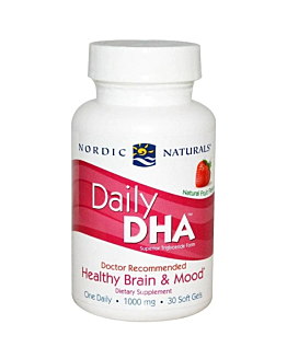 Nordic Naturals Daily DHA, Kapsułki, Smak truskawkowy