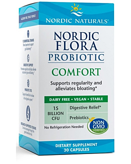Nordic Naturals Nordic Flora Probiotic Comfort 15 Billion CFU, Suplement diety zawierający żywe kultury bakterii, Kapsułki