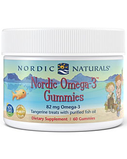 Nordic Naturals Nordic Gummies Tangerine Treats Kwasy Omega-3 dla dzieci, 60 szt. 