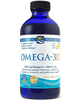 Nordic Naturals Omega-3D 1560 mg, Smak cytrynowy, Płyn