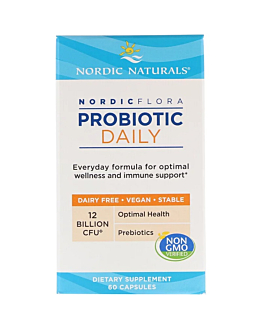 Nordic Naturals Nordic Flora Probiotic Daily, Suplement diety zawierający żywe kultury bakterii, Kapsułki