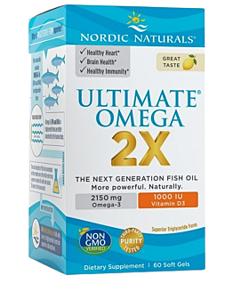Nordic Naturals Ultimate Omega 2x z Witaminą D3 2150 mg Lemon, Kapsułki