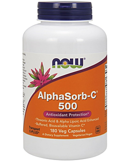 Now Foods Alphasorb-C 500 mg, Kapsułki