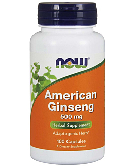 Now Foods American Ginseng 500 mg, Suplement diety z żeń-szeniem, Kapsułki