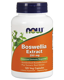 Now Foods Boswellia Extract Plus Tumeric Root Extract 250 mg, Suplement diety na wzmocnienie odporności, Kapsułki