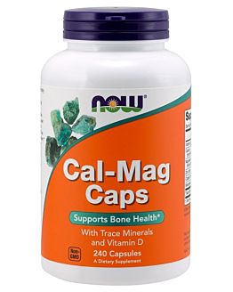 Now Foods Cal-Mag Caps, Preparat na wzmocnienie kości, Kapsułki