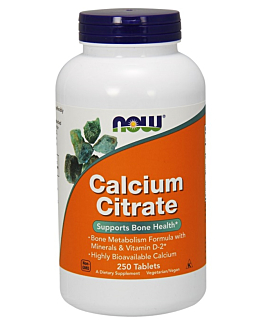 Now Foods Calcium Citrate With Minerals & Vitamin D-2, Preparat na wzmocnienie kości, Tabletki