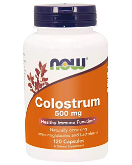 Now Foods Colostrum 500 mg, Preparat wzmacniający odporność, Kapsułki
