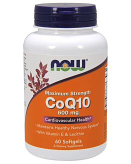 Now Foods Coq10 With Lecithin & Vitamin E 400 mg, Suplement diety z koenzymem Q10, lecytyną i wit. E, Kapsułki
