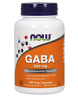 Now Foods Gaba with Vitamin B6 500 mg, Kapułki