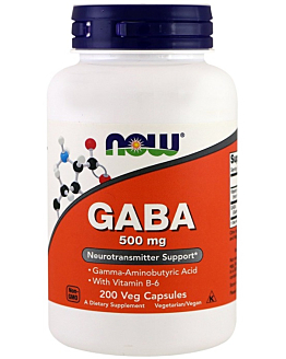 Now Foods Gaba with Vitamin B6 500 mg, Kapułki