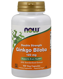 Now Foods Ginkgo Biloba Double Strength 120 mg, Kapsułki