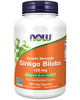Now Foods Ginkgo Biloba Double Strength 120 mg, Kapsułki