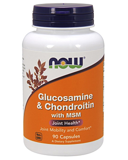 Now Foods Glucosamine & Chondroitin With MSM, Preparat na wzmocnienie stawów, Kapsułki