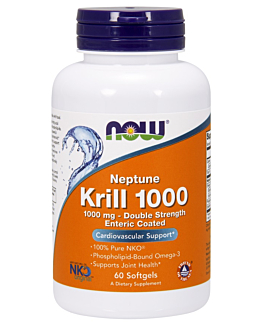 Now Foods Neptune Krill Oil 1000 mg, Olej z kryla z kwasami omega-3, Kapsułki