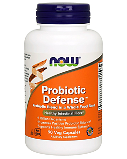 Now Foods Probiotic Defense, Suplement diety zawierający żywe kultury bakterii, Kapsułki