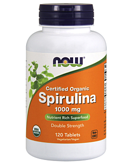 Now Foods Spirulina Organic 1000 mg, Tabletki