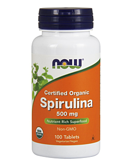 Now Foods Spirulina Organic 500 mg, Tabletki