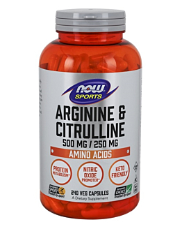 Now Foods Arginine & Citruline, 240 Kapsułek