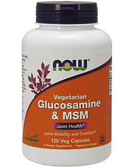 Now Foods Glucosamine & MSM Vegetarian, Preparat na wzmocnienie stawów, Kapsułki