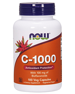 Now Foods Vitamin C-1000 with 100 mg Bioflavonoids, Suplement diety z witaminą C, Kapsułki