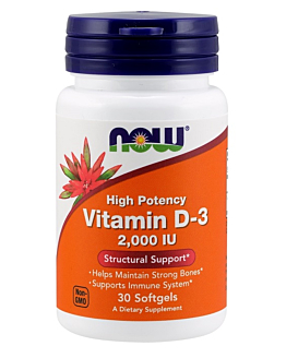 Now Foods Vitamin D-3 2000 IU, Kapsułki