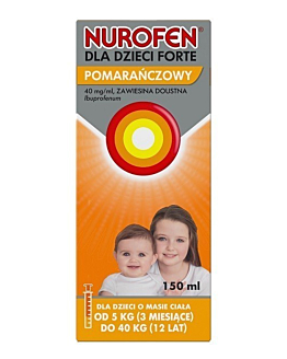 Nurofen Forte 200 mg/5 ml zawiesina doustna o smaku pomarańczowym, 150 ml