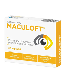 Maculoft, Suplement diety zawierający składniki wspomagające wzrok, Kapsułki