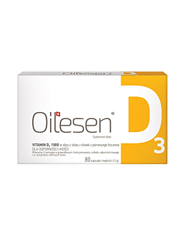 Oilesen Vitamin D3 1000, Dla odporności i kości, Kapsułki miękkie