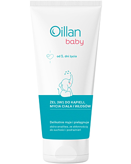 Oillan Baby Żel 3w1 do kąpieli, mycia ciała i włosów, 200 ml