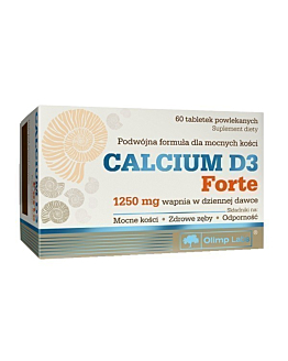 Olimp Calcium D3 Forte, Suplement diety z wapniem i witaminą D, Tabletki