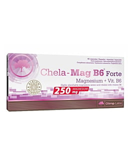 Olimp Chela-Mag B6 Forte, Suplement diety z magnezem i witaminą B6, 60 Kapsułek