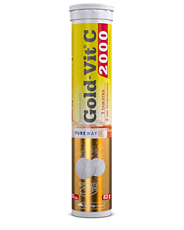 Olimp gold-Vit C 2000, Suplement diety z witaminą C, Tableteki musujące o smaku pomarańczowym
