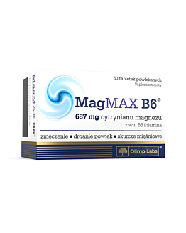 Olimp Mag Max B6, Suplement diety z magnezem i witaminą B6, Tabletki
