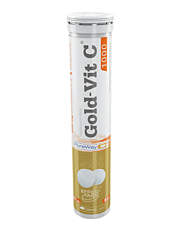 Olimp Gold-Vit C 1000 mg, Suplement diety z witaminą C, Tableteki musujące o smaku cytrynowym