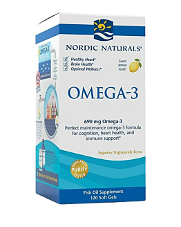 Nordic Naturals Omega-3 690 mg, Smak cytrynowy, Kapsułki