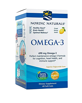 Nordic Naturals Omega 690 mg, Smak cytrynowy, Kapsułki