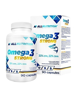 Allnutrition Omega 3 Strong, Suplement diety zawierający olej rybi, Kapsułki