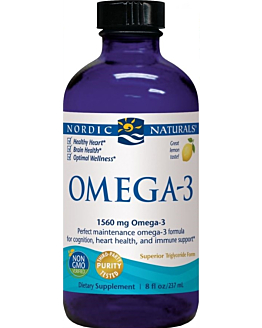 Nordic Naturals Omega-3 1560 mg, Smak cytrynowy, Płyn